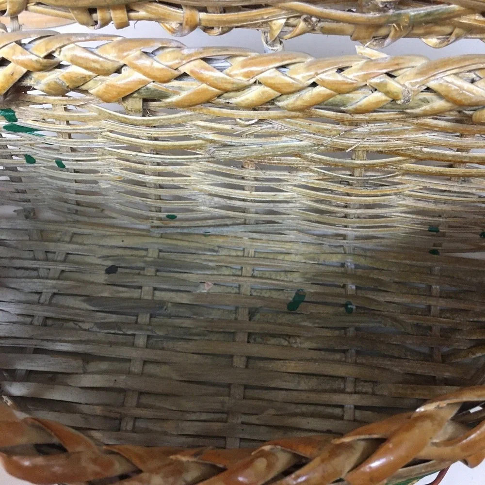 Decorative Painted‎ Fly Fishing,Beach Wicker Basket Lodge Cabin Core